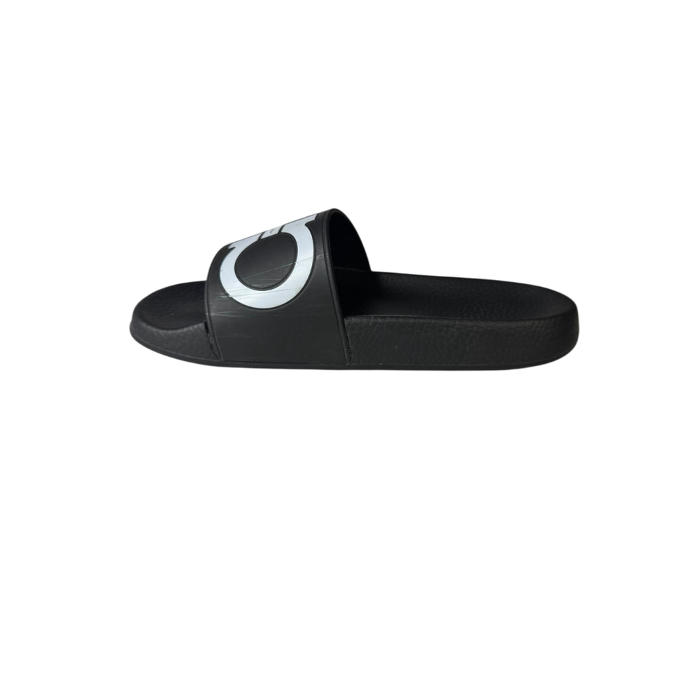 Salvatore Ferragamo Black & White Gancini Slide Sandals Size 7 - Picture 10 of 10